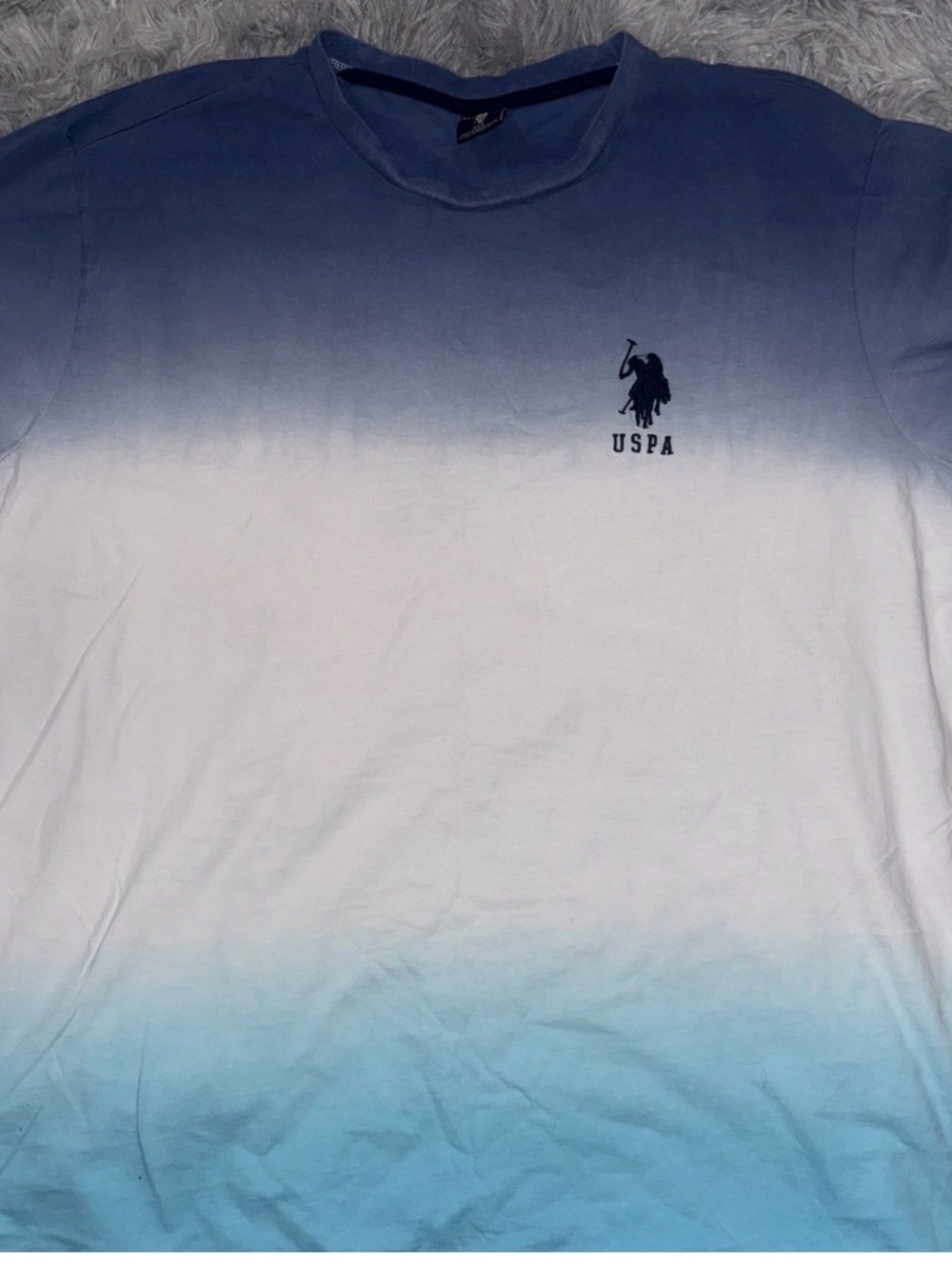 U.S. Polo Assn. Blue to White Ombre Crew Neck Tee
